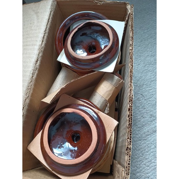 Set of 4 Gail Craft Vintage Stoneware French Onion Soup/Chili Crocks w/Lid - Picture 2 of 4